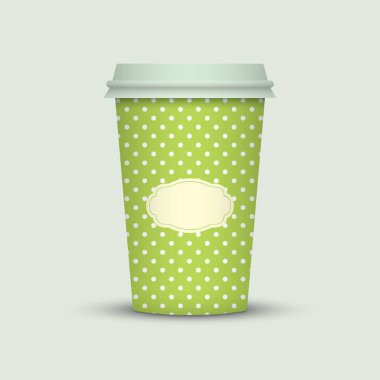 yaratıcı kahve Kupası şablonu açık renkli üzerinde 