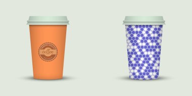 İki kahve fincanı illüstrasyon vektör 