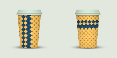 İki kahve fincanı illüstrasyon vektör