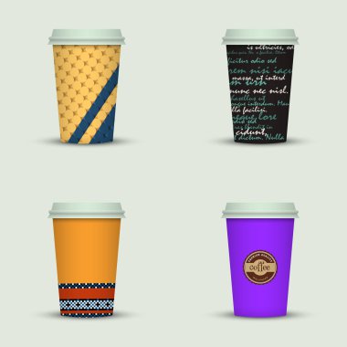 yaratıcı cappuccino kahve fincan seti