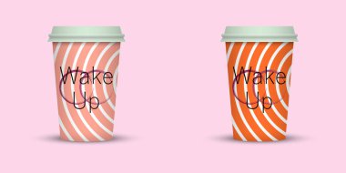 Yaratıcı tasarım için kahve bardakları götürün.