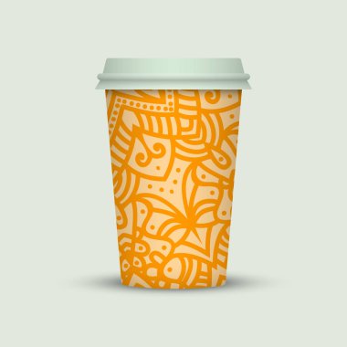 Yaratıcı tasarım için kahve fincanı götürün.