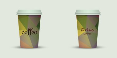 Yaratıcı tasarım için kahve bardakları götürün.