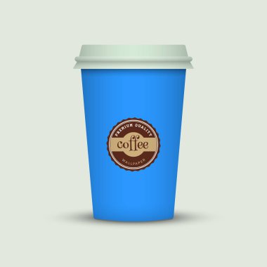 Işık arka plan üzerinde renkli kahve fincanı