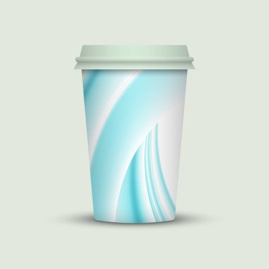 yaratıcı kahve Kupası şablonu açık renkli üzerinde 