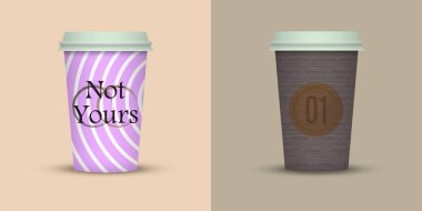 renk arka plan üzerinde iki kahve fincanı