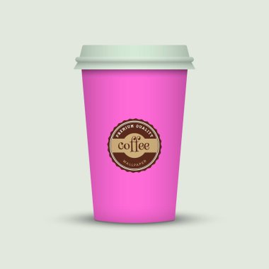 Işık arka plan üzerinde renkli kahve fincanı