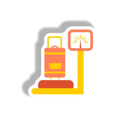 Kağıt etiket stil Bagaj Paketleme-ambalaj içinde şık simge