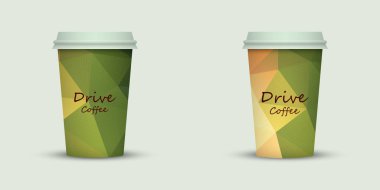 Yaratıcı tasarım için kahve bardakları götürün.