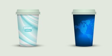 açık renkli yaratıcı kahve kupaları şablonu 