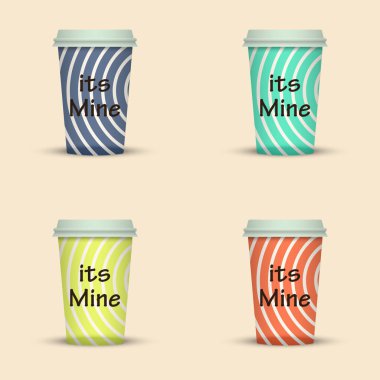 Yaratıcı dizi kahve kupaları tasarım götürün.