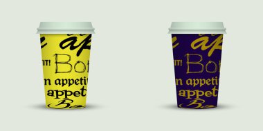 ışık arka plan üzerinde iki kahve fincanı