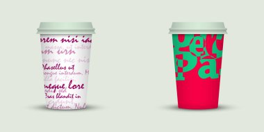 İki kahve fincanı illüstrasyon vektör 