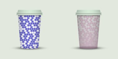 İki kahve fincanı illüstrasyon vektör