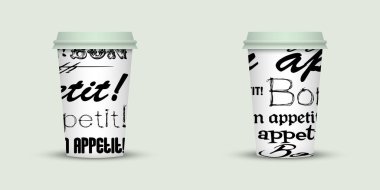 açık renkli yaratıcı kahve kupaları şablonu 