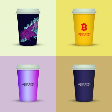 Yaratıcı dizi kahve kupaları tasarım götürün.