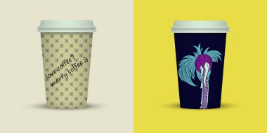 Yaratıcı kahve kupaları tasarım götürün.