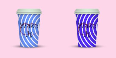 Yaratıcı tasarım için kahve bardakları götürün.