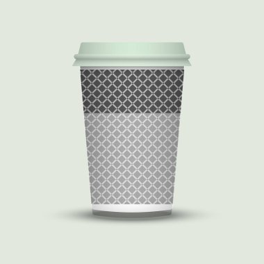 yaratıcı kahve Kupası şablonu açık renkli üzerinde 