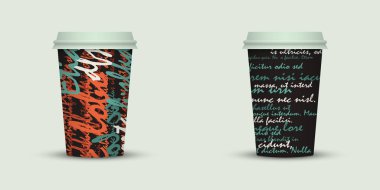 İki kahve fincanı illüstrasyon vektör