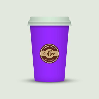 Işık arka plan üzerinde renkli kahve fincanı