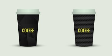 açık renkli yaratıcı kahve kupaları şablonu 