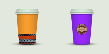 İki kahve fincanı illüstrasyon vektör 