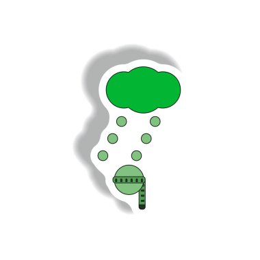 Kağıt etiket tarzı içinde dolu ölçü çapı