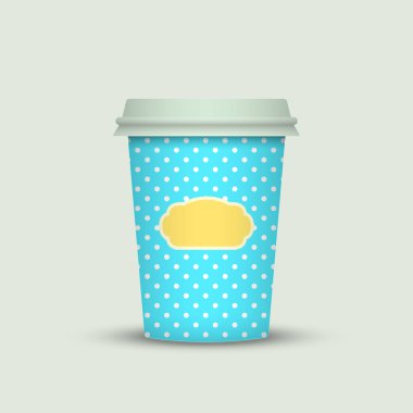 yaratıcı kahve Kupası şablonu açık renkli üzerinde 