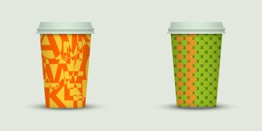 İki kahve fincanı illüstrasyon vektör 