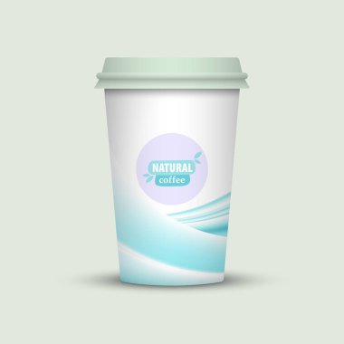 yaratıcı kahve Kupası şablonu açık renkli üzerinde 