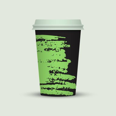 Suluboya kahve Kupası yaratıcı tasarım götürün.