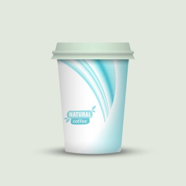 yaratıcı kahve Kupası şablonu açık renkli üzerinde 