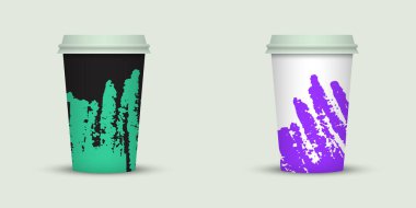 Yaratıcı tasarım için kahve bardakları götürün.