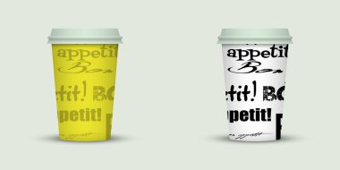 ışık arka plan üzerinde iki kahve fincanı