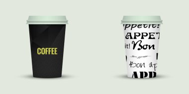 açık renkli yaratıcı kahve kupaları şablonu 