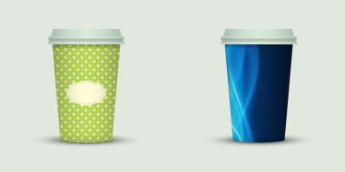 açık renkli yaratıcı kahve kupaları şablonu 