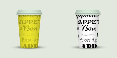 ışık arka plan üzerinde iki kahve fincanı