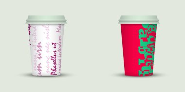 İki kahve fincanı illüstrasyon vektör 