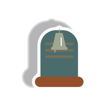 Kağıt etiket tarzı Cadılar Bayramı mezar anıtı