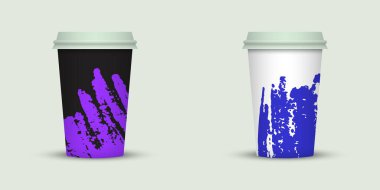 Suluboya götürün kahve fincanı yaratıcı tasarım.
