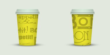 açık renkli yaratıcı kahve kupaları şablonu 