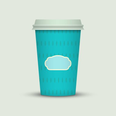 yaratıcı kahve Kupası şablonu açık renkli üzerinde 