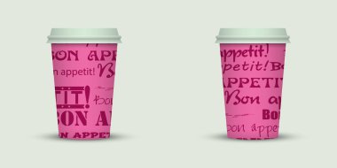 açık renkli yaratıcı kahve kupaları şablonu 