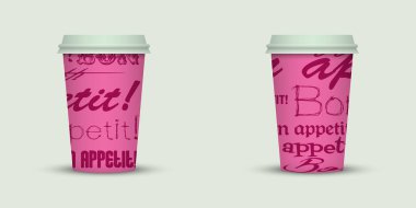 açık renkli yaratıcı kahve kupaları şablonu 