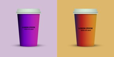 yaratıcı kahve Kupası şablonu
