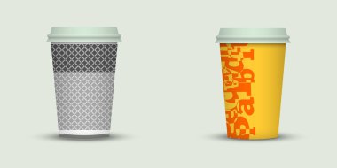 İki kahve fincanı illüstrasyon vektör 