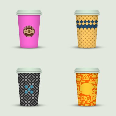 yaratıcı cappuccino kahve fincan seti