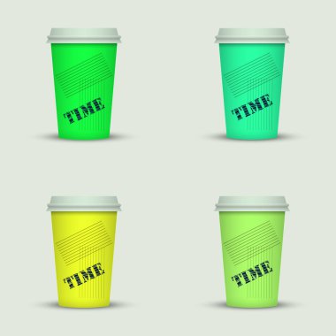 Yaratıcı dizi kahve kupaları tasarım götürün.