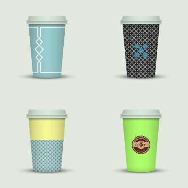 yaratıcı cappuccino kahve fincan seti